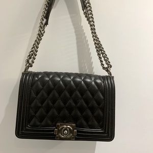 COPY Chanel Medium Boy Bag Gunmetal